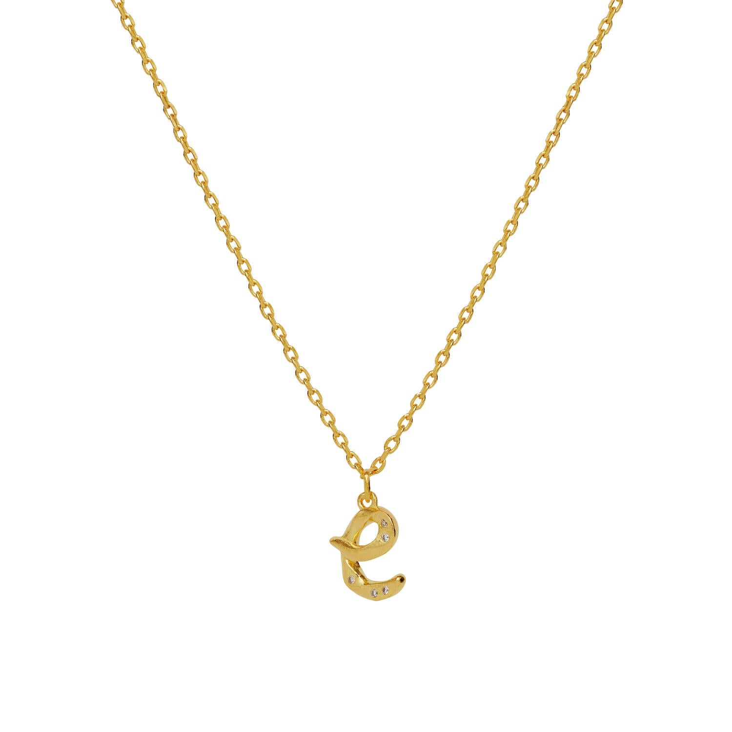 Alfabet halskæde - forgyldt